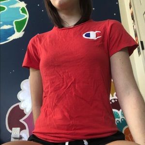 red champion tee